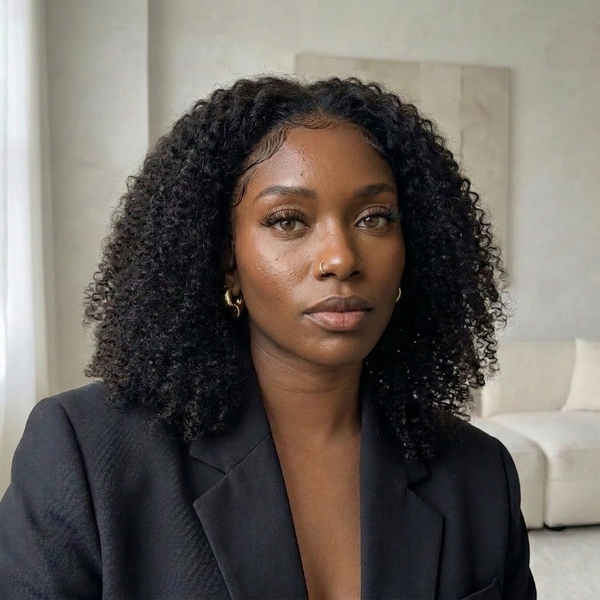 demi tête flip over kinky curly
